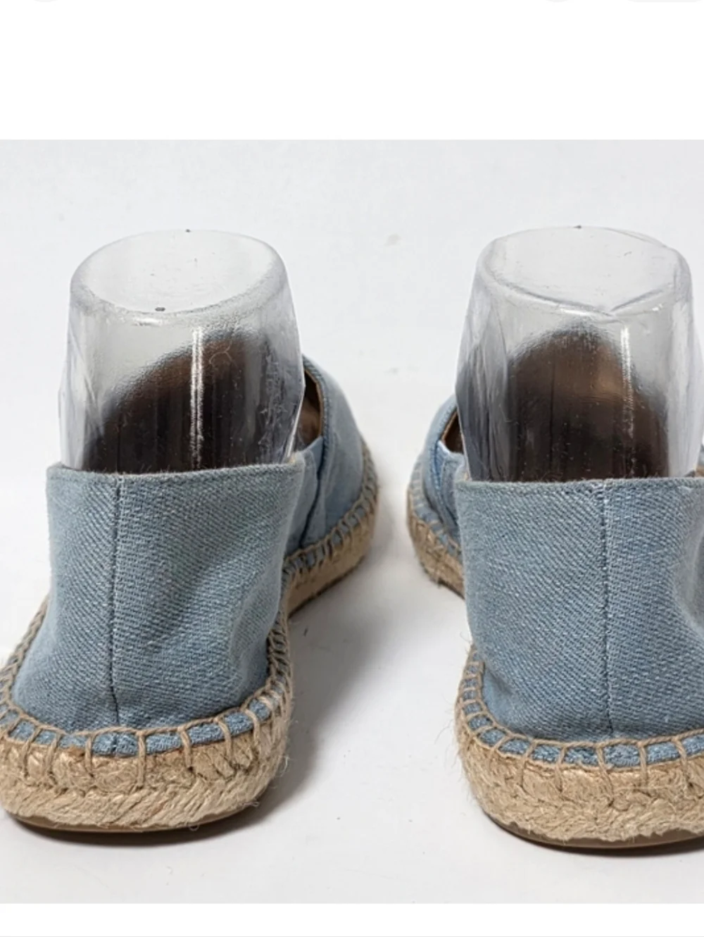 Talbots Sky Blue Denim Espadrille Loafers Flats Women's Size 9.5 NWOT